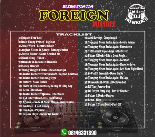 DJ No Mehce (SweetBoi Chi Sam) - Foreign HipHop Mix